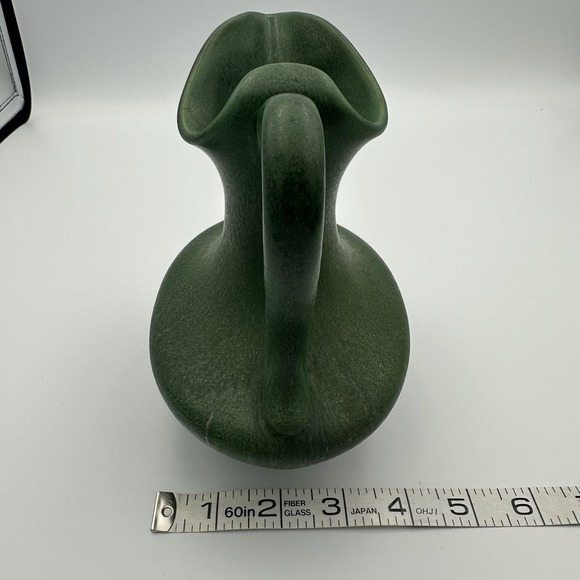 HAMPSHIRE Pottery Arts & Crafts Style 6" Pitcher Smooth Matte Green Glaze - Picture 16 of 16